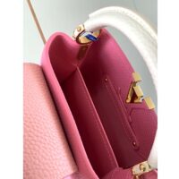 Louis Vuitton LV Women Capucines Mini Handbag Rose Chamallow Pink Taurillon Leather (1)