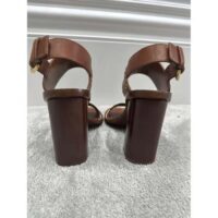 Louis Vuitton LV Women Sandal Cacao Brown Monogram Canvas Leather (2)