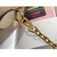 Louis Vuitton LV Women Speedy Bandoulière 20 Crème Beige Embossed Grained Cowhide Leather (11)