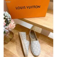 Louis Vuitton LV Women Starboard Flat Espadrille Beige Monogram Denim Rope Rubber (4)