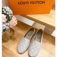 Louis Vuitton LV Women Starboard Flat Espadrille Beige Monogram Denim Rope Rubber (4)