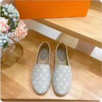 Louis Vuitton LV Women Starboard Flat Espadrille Beige Monogram Denim Rope Rubber (4)