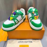 Louis Vuitton Unisex LV Trainer Maxi Sneaker Green Mix of Materials Rubber (11)