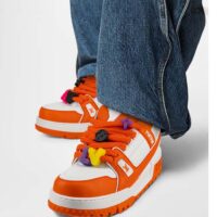 Louis Vuitton Unisex LV Trainer Maxi Sneaker Orange Mix of Materials Rubber (2)