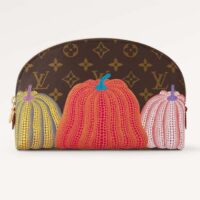 Louis Vuitton Unisex LV x YK Cosmetic Pouch Monogram Coated Canvas Colorful Pumpkin Print (1)