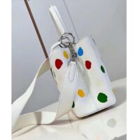 Louis Vuitton Women LV x YK Capucines BB White Taurillon Bull Calf Leather 3D Painted Dots (5)