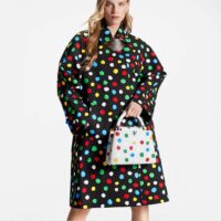 Louis Vuitton Women LV x YK Capucines BB White Taurillon Bull Calf Leather 3D Painted Dots (5)