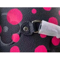 Louis Vuitton Women LV x YK Neverfull MM Black Fuchsia Embossed Grained Monogram Empreinte Cowhide (8)