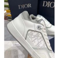 Dior Unisex Shoes CD B27 Low-Top Sneaker White Smooth Calfskin Oblique Galaxy Leather (4)