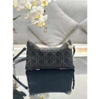 Dior Women CD Dior Dream Bag Black Cannage Cotton Bead Embroidery (10)