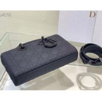 Dior Women CD Medium Lady D-Joy Bag Ultramatte Black Cannage Calfskin (6)