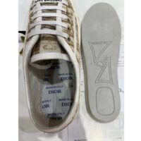 Dior Women Shoes CD Walk’N’Dior Platform Sneaker Gold-Tone Oblique Cotton Metallic Thread Embroidery (2)