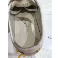 Dior Women Shoes CD Walk’N’Dior Platform Sneaker Gold-Tone Oblique Cotton Metallic Thread Embroidery (2)