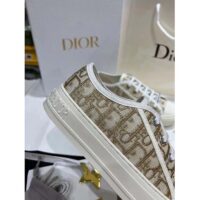 Dior Women Shoes CD Walk’N’Dior Platform Sneaker Gold-Tone Oblique Cotton Metallic Thread Embroidery (2)