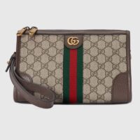 Gucci GG Unisex Ophidia GG Messenger Bag Beige Ebony GG Supreme Canvas (11)