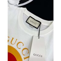 Gucci Women GG Cotton Jersey Printed T-Shirt Off White Crewneck Short Sleeves (11)