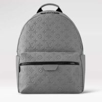 Louis Vuitton LV Unisex Discovery Backpack Anthracite Gray Calf Leather Cowhide Double Zip (4)