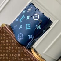 Louis Vuitton LV Unisex Neverfull MM Gradient Blue Monogram Empreinte Embossed Cowhide Leather (1)