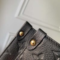 Louis Vuitton LV Women LV x YK OnTheGo MM Black Embossed Grained Monogram Cowhide Leather Flower (2)