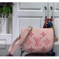 Louis Vuitton LV Women Mini Bumbag Monogram Pink Monogram Empreinte Embossed Supple Grained Cowhide (7)