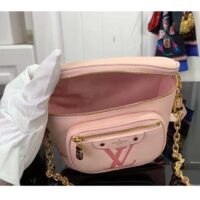 Louis Vuitton LV Women Mini Bumbag Monogram Pink Monogram Empreinte Embossed Supple Grained Cowhide (7)