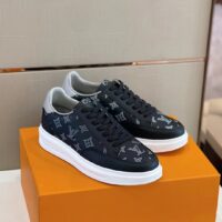 Louis Vuitton Unisex Beverly Hills Sneaker Black Monogram-Printed Calf Leather Rubber Outsole (2)