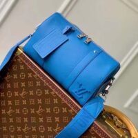 Louis Vuitton Unisex City Keepall Bag Bright Blue Cowhide Leather (3)