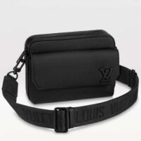 Louis Vuitton Unisex LV Fastline Messenger Black Cowhide Leather Zipped Closure (2)