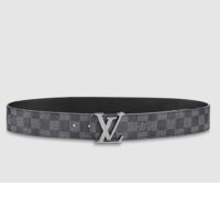 Louis Vuitton Unisex LV Initiales 40mm Reversible Belt Damier Graphite Canvas (9)