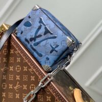 Louis Vuitton Unisex Mini Soft Trunk Abyss Blue Monogram Aquagarden Coated Canvas (1)