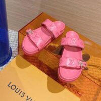 Louis Vuitton Women LV Bom Dia Flat Comfort Mule Pink Monogram-Embossed Calf (7)