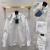 Louis Vuitton Women LV Long Sleeved Fitted Shirt Cotton Blanc Optique White Regular Fit (2)