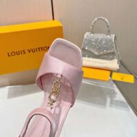 Louis Vuitton Women LV Sparkle Sandal Pink Calfskin Leather Outsole 9.5 CM Heel (5)