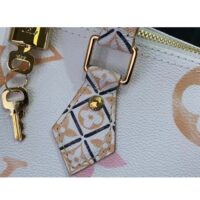 Louis Vuitton Women LV Speedy Bandoulière 25 Beige Monogram Coated Canvas Double Zip Padlock (1)