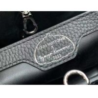 Louis Vuitton Women LV x YK Capucines BB Black White Taurillon Bull Calf Leather Infinity Dots Print (10)