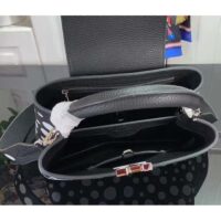 Louis Vuitton Women LV x YK Capucines BB Black White Taurillon Bull Calf Leather Infinity Dots Print (10)