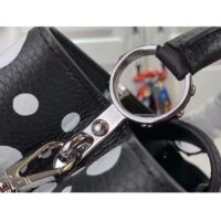 Louis Vuitton Women LV x YK Capucines BB Black White Taurillon Bull Calf Leather Infinity Dots Print (10)