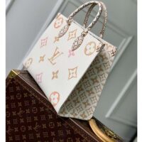 Louis Vuitton Women OnTheGo MM Tote Beige Monogram Coated Canvas Textile Lining (3)