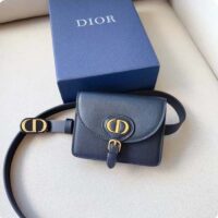 Dior CD Women Dior Bobby Belt Removable Pouch Black Smooth Calfskin 20 MM Width (13)