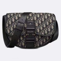 Dior Unisex CD Gallop Bag Strap Beige Black Dior Oblique Jacquard (5)