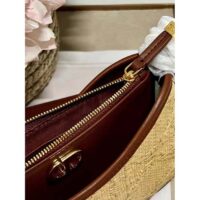 Dior Women CD 30 Montaigne Hobo Avenue Mini Bag Natural Cannage Raffia (8)