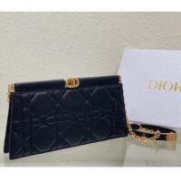 Dior Women CD Dior Caro Colle Noire Clutch Chain Black Cannage Lambskin (7)