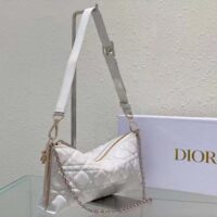 Dior Women CD Dior Club Bag Dusty Ivory Cannage Lambskin (7)