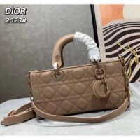 Dior Women CD Small Lady D-Joy Bag Hazelnut Cannage Lambskin (2)