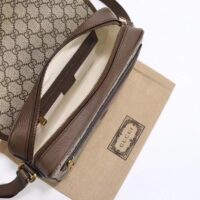 Gucci GG Unisex Ophidia Messenger Bag Beige Ebony GG Supreme Canvas Double G (11)