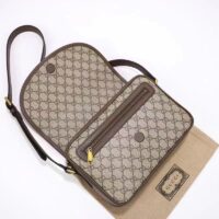 Gucci GG Unisex Ophidia Messenger Bag Beige Ebony GG Supreme Canvas Double G (11)