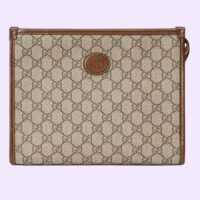 Gucci Unisex Beauty Case Interlocking G Beige Ebony GG Supreme Canvas (11)