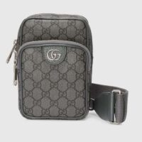 Gucci Unisex Ophidia GG Mini Bag Grey Black GG Supreme Canvas Double G (10)