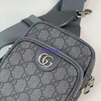 Gucci Unisex Ophidia GG Mini Bag Grey Black GG Supreme Canvas Double G (10)