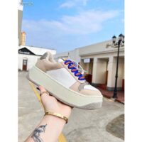 Gucci Unisex Screener GG Sneaker White Original Canvas Beige Suede Leather Low Heel (1)